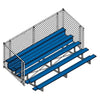 Image of Jaypro Bleacher - 15' (5 Row - Single Foot Plank with Chain Link Rail) - Enclosed (Powder Coated) BLCH-5CPC