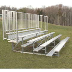 Jaypro Bleacher - 15' (5 Row - Single Foot Plank, with Guard Rail) - Enclosed BLCH-5GR