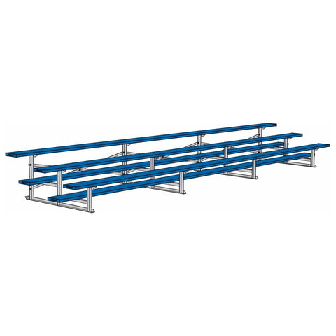 Jaypro Bleacher - 21' (3 Row - Single Foot Plank) - Standard, Outdoor (Powder Coated) BLCH-321PC