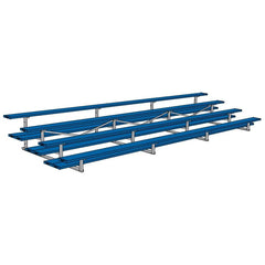 Jaypro Bleacher - 21' (4 Row - Double Foot Plank) - All Aluminum (Powder Coated) BLDP-421ALPC