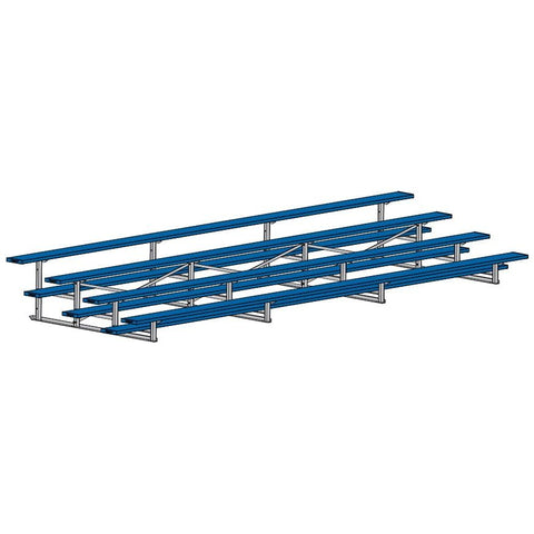 Jaypro Bleacher - 21' (4 Row - Single Foot Plank) - Standard, Outdoor (Powder Coated) BLCH-421PC