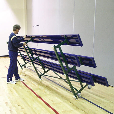 Jaypro Bleacher - 21' (4 Row - Single Foot Plank) - Standard, Outdoor (Powder Coated) BLCH-421PC