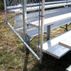 Image of Jaypro Bleacher - 21' (5 Row - Single Foot Plank with Chain Link Rail) - Enclosed (Powder Coated) BLCH-521CPC