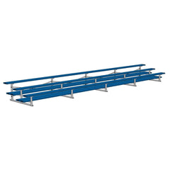 Jaypro Bleacher - 27' (3 Row - Double Foot Plank) - All Aluminum (Powder Coated) BLDP-327ALPC