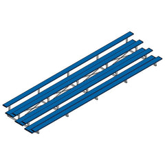 Jaypro Bleacher - 27' (4 Row - Double Foot Plank) - All Aluminum (Powder Coated) BLDP-427ALPC