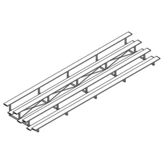 Jaypro Bleacher - 27' (4 Row - Single Foot Plank) - All Aluminum BLCH-427AL