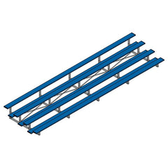 Jaypro Bleacher - 27' (4 Row - Single Foot Plank) - Standard, Outdoor (Powder Coated) BLCH-427PC