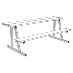 Jaypro Scorer Table (Outdoor) with Bench - 7-1/2' - Portable ST75