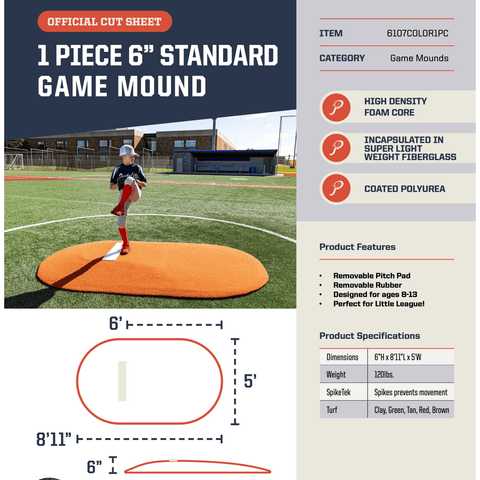 Portolite 6" Baseball Portable Pitching Mound 61071PC
