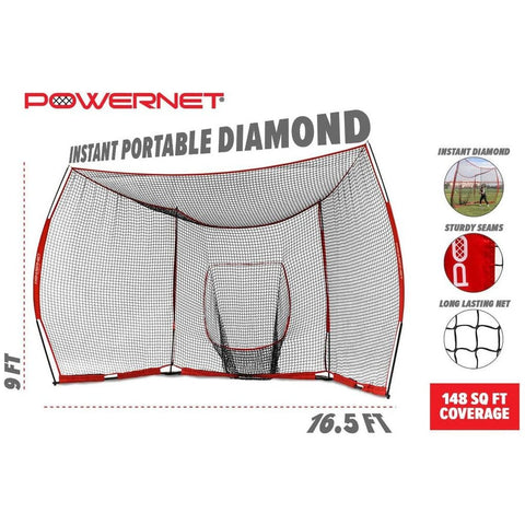 Powernet 16' x 9' Portable Baseball Backstop 1149