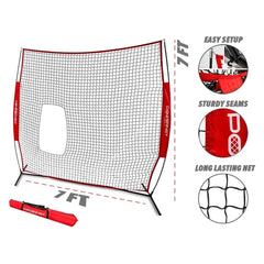 Powernet 7x7 FT Pitch-Thru Protection Screen for Softball 49 SQFT Barrier 1090