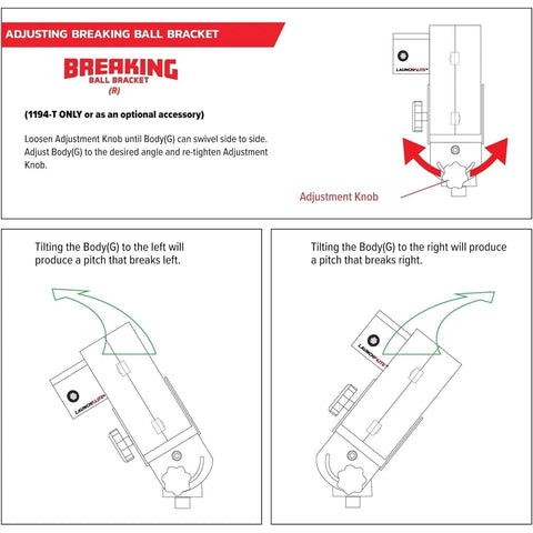 Powernet Launch F-lite Baseball and Softball Pitching Machine w/ Breaking Ball 1194-T