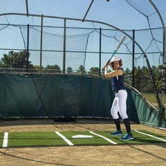 ProMounds 12' x 7' Pro Lined Artificial Turf Softball Batting Mat