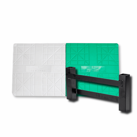 Rogers Pro-Style Base Set w/ Double First Base White/Green RPSB-2-DBL-FST-G