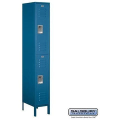 Salsbury 12" Wide Double Tier Standard Metal Locker 12" W x 78" H x 12" D (Unassembled)