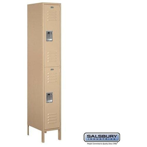 Salsbury 12" Wide Double Tier Standard Metal Locker 12" W x 78" H x 12" D (Unassembled)