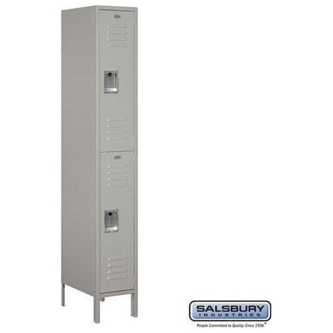 Salsbury 12" Wide Double Tier Standard Metal Locker 12" W x 78" H x 15" D (Unassembled)