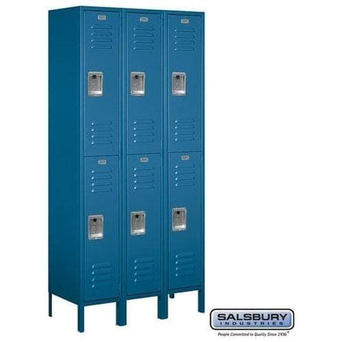 Salsbury 12" Wide Double Tier Standard Metal Locker 36" W x 78" H x 12" D (Unassembled)