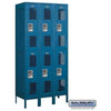 Image of Salsbury 12" Wide Double Tier Vented Metal Locker 36" W x 78" H x 12" D (Unassembled)