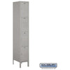 Image of Salsbury 12" Wide Four Tier Standard Metal Locker 12" W x 78" H x 12" D (Unassembled)