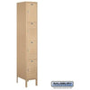 Image of Salsbury 12" Wide Four Tier Standard Metal Locker 12" W x 78" H x 12" D (Unassembled)