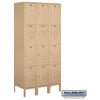 Image of Salsbury 12" Wide Four Tier Standard Metal Locker 36" W x 78" H x 12" D (Unassembled)