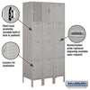 Image of Salsbury 12" Wide Four Tier Standard Metal Locker 36" W x 78" H x 12" D (Unassembled)