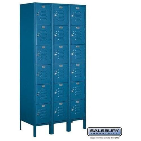 Salsbury 12" Wide Six Tier Box Style Standard Metal Locker 36" W x 78" H x 15" D (Unassembled)