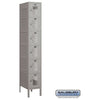 Image of Salsbury 12" Wide Six Tier Box Style Vented Metal Locker 12" W x 78" H x 15" D (Unassembled)