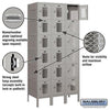 Image of Salsbury 12" Wide Six Tier Box Style Vented Metal Locker 36" W x 78" H x 12" D (Unassembled)