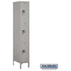 Image of Salsbury 12" Wide Triple Tier Standard Metal Locker 12" W x 78" H x 12" D (Unassembled)