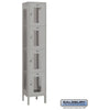 Image of Salsbury 15" Four Tier Vented Metal Locker 15" W x 78" H x 18" D (Unassembled)