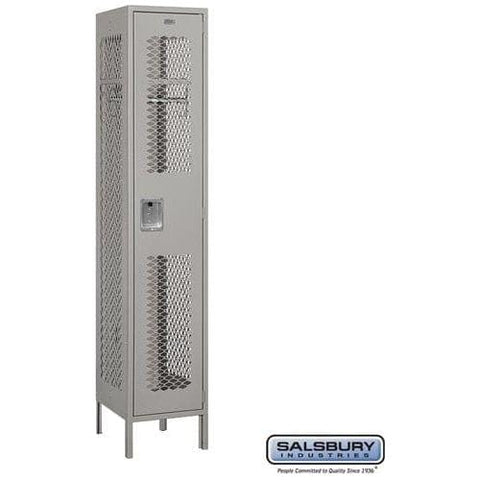 Salsbury 15" Single Tier Vented Metal Locker 15" W x 78" H x 15" D (Unassembled)