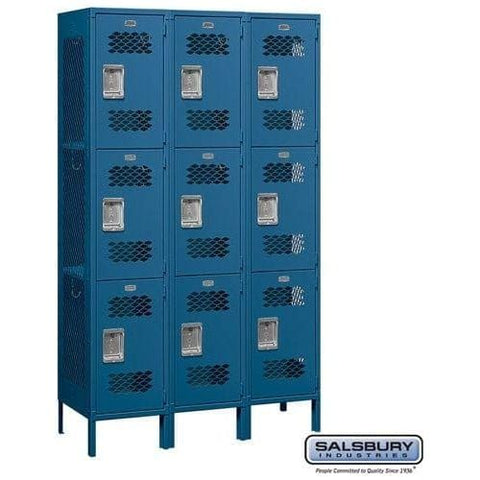 Salsbury 15" Triple Tier Vented Metal Locker 45" W x 78" H x 15" D (Unassembled)