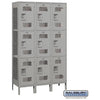 Image of Salsbury 15" Triple Tier Vented Metal Locker 45" W x 78" H x 15" D (Unassembled)