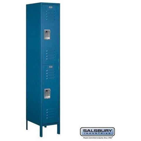 Salsbury 15" Wide Double Tier Standard Metal Locker 15" W x 78" H x 15" (Unassembled)