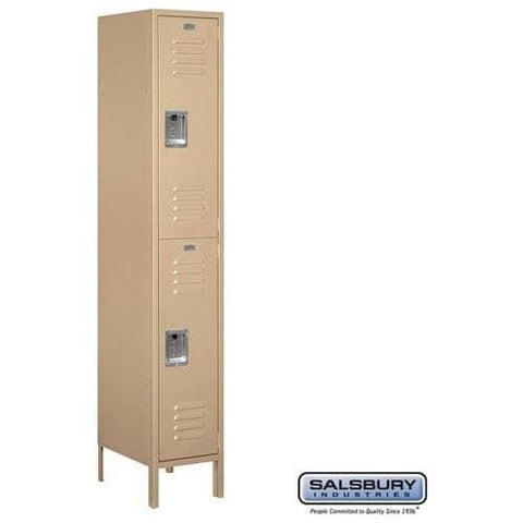 Salsbury 15" Wide Double Tier Standard Metal Locker 15" W x 78" H x 15" (Unassembled)