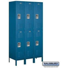 Salsbury 15" Wide Double Tier Standard Metal Locker 45" W x 78" H x 15" D (Unassembled)