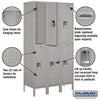 Image of Salsbury 15" Wide Double Tier Standard Metal Locker 45" W x 78" H x 15" D (Unassembled)