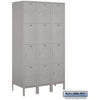 Image of Salsbury 15" Wide Four Tier Standard Metal Locker 45" W x 78" H x 15" D (Unassembled)