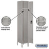 Image of Salsbury 15" Wide Single Tier Standard Metal Locker 15" W x 78" H x 15" D (Unassembled)