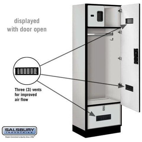 Salsbury 24" Wide Designer Wood Gear Locker 24" W x 76" H x 18.75" D (Unassembled)