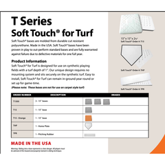 Soft Touch 15” Double First Base For Turf T15DBL