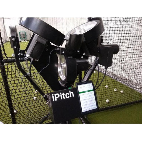 Spinball iPitch Smart Baseball 3 Wheel Pitching Machine IPBB