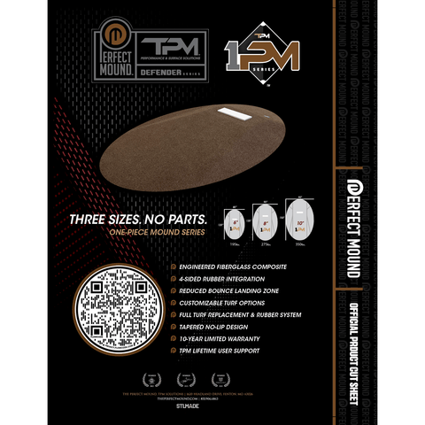 The Perfect Mound 6" Defender Series Baseball Portable Pitching Mound