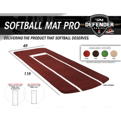 The Perfect Mound Defender Series Softball Pitching Mat Pro SBMPRO (13' x 4')