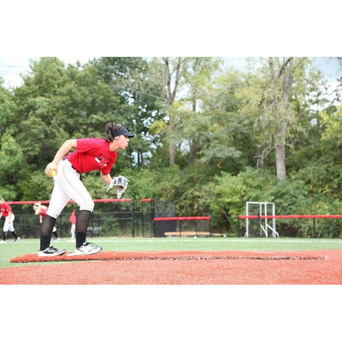 The Perfect Mound Defender Series Softball Pitching Mat SBM (11' x 4')