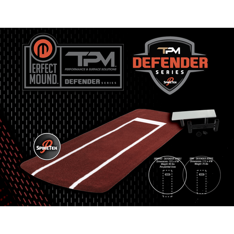 The Perfect Mound Defender Series Softball Pitching Mat SBM (11' x 4')