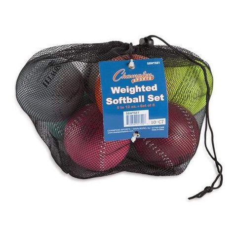 Champion Sports Colored Weighted Softball Set SBWTSET